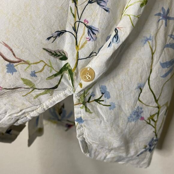 Scotch & Soda Floral Blouse - White and Blue - Picture 6 of 10